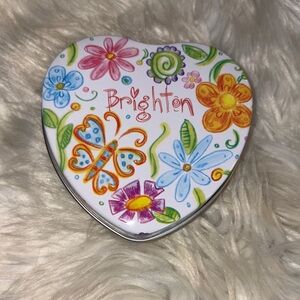 Brighton Colorful Floral Heart Tin